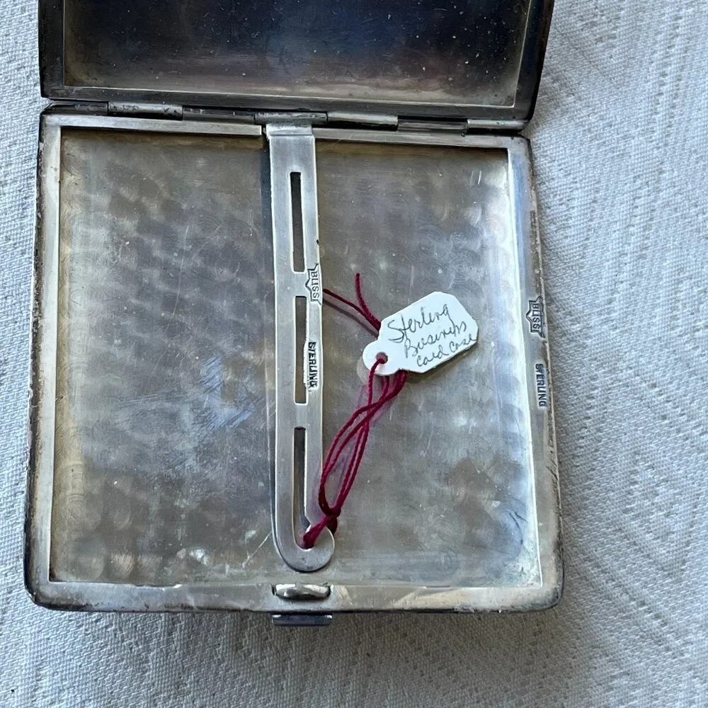 Bliss Sterling Silver card holder Vintage Monogram
